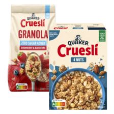 Quaker cruesli of granola